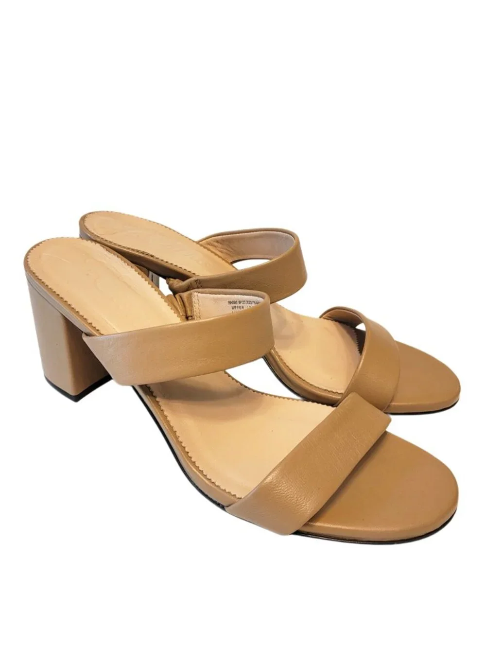 J. Crew Lucie Double Strap Strap Block Heel Sandal in Light Camel